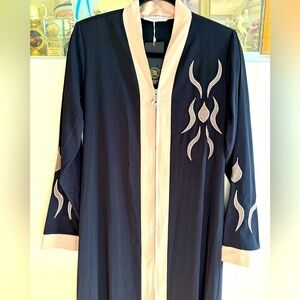 MINVAL New Line Zip front Turkish style black dress size 12